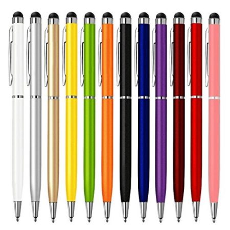 Fém "TOUCH PEN"  golyóstoll ,csavaros mechanikával,kék tollbetéttel, különféle színekben