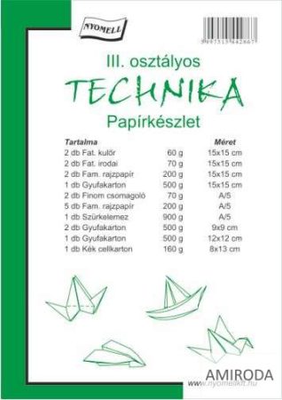 Technika készlet III. oszt.