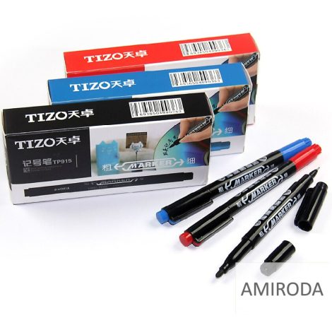 TIZO alkoholos filc 2in1, 0,5mm / 2mm , kék